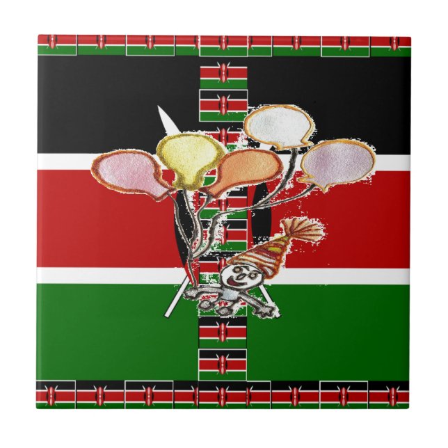 Kenya Birthday Tile (Front)