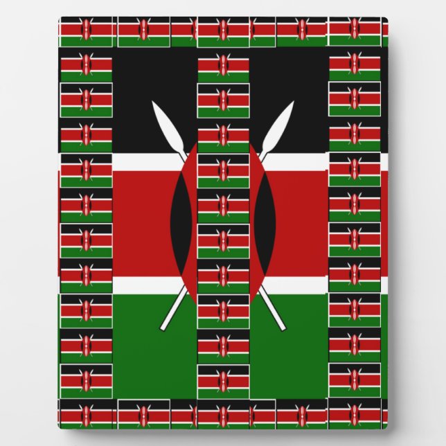 Kenya Black red green Plaque (Front)