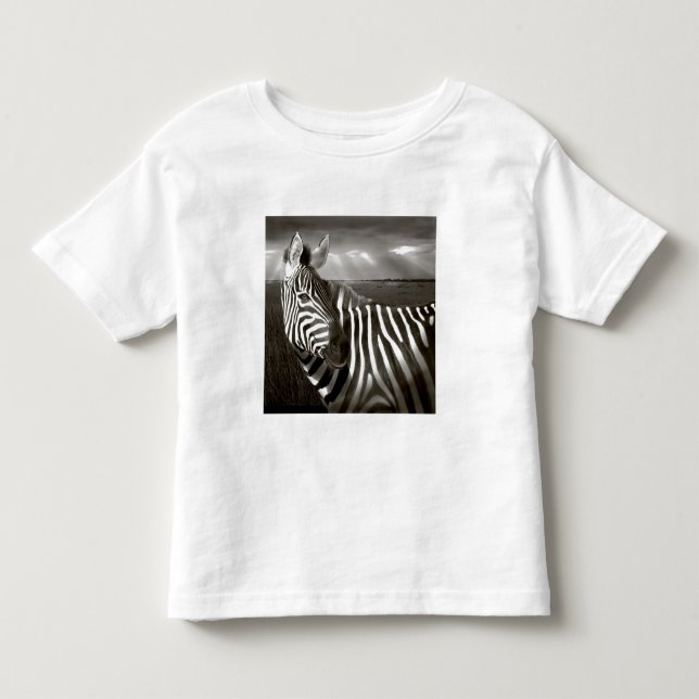 Kenya. Black & white of zebra and plain. Toddler T-Shirt (Front)