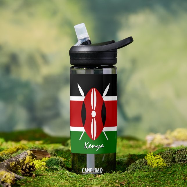 Kenya bottle, patriotic Kenyan Flag Water Bottle (Outdoor)