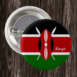 Kenya button, patriotic Kenyan Flag fashion 3 Cm Round Badge