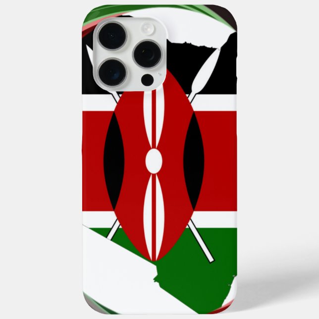 Kenya Celebration Colourful Flag Map Vector Artwor Case-Mate iPhone Case (Back)