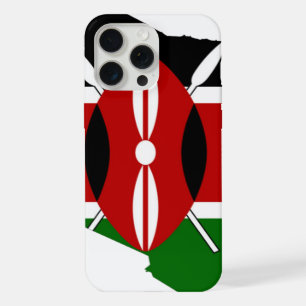 Kenya Celebration Colourful Flag Map Vector Artwor iPhone 15 Pro Max Case