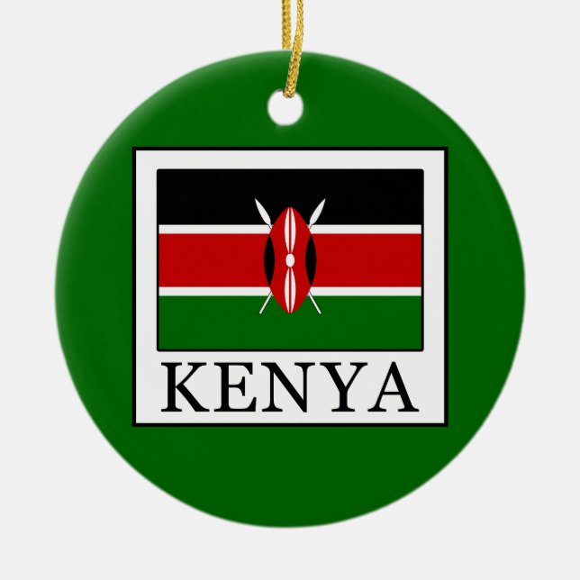 Kenya Ceramic Tree Decoration (Front)