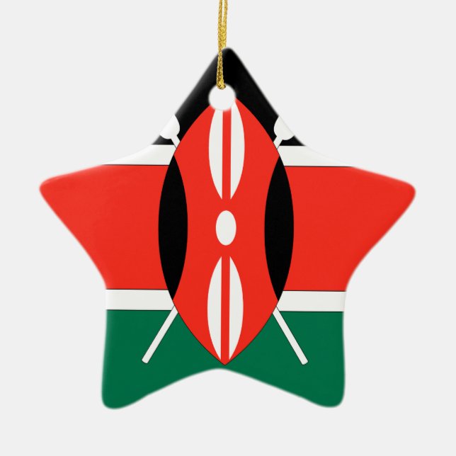 Kenya Ceramic Tree Decoration (Front)