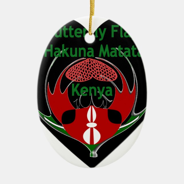 Kenya Ceramic Tree Decoration (Front)