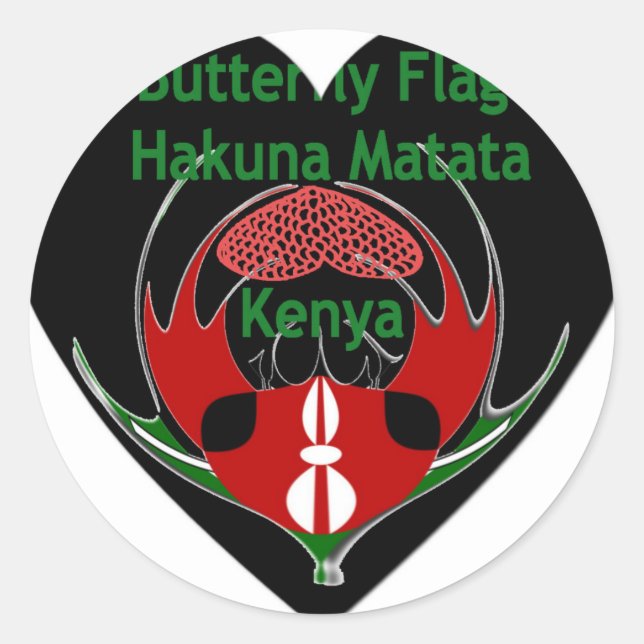 Kenya Classic Round Sticker (Front)