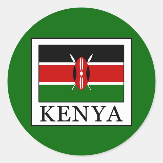 Kenya Classic Round Sticker (Front)