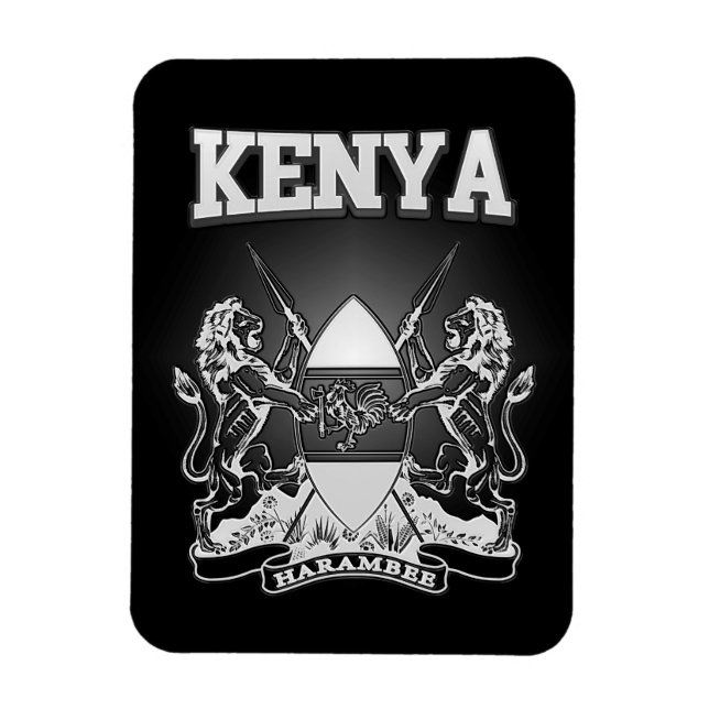 Kenya Coat of Arms Magnet (Vertical)