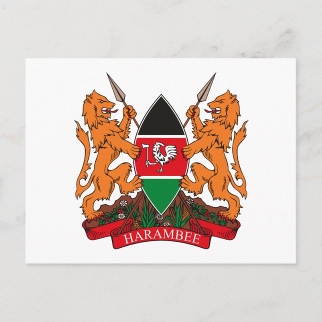 Kenya Coat of Arms Postcard (Front)