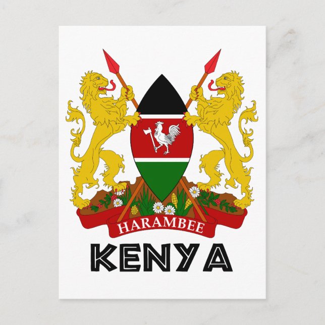 KENYA - emblem / flag / coat of arms / symbol Postcard (Front)