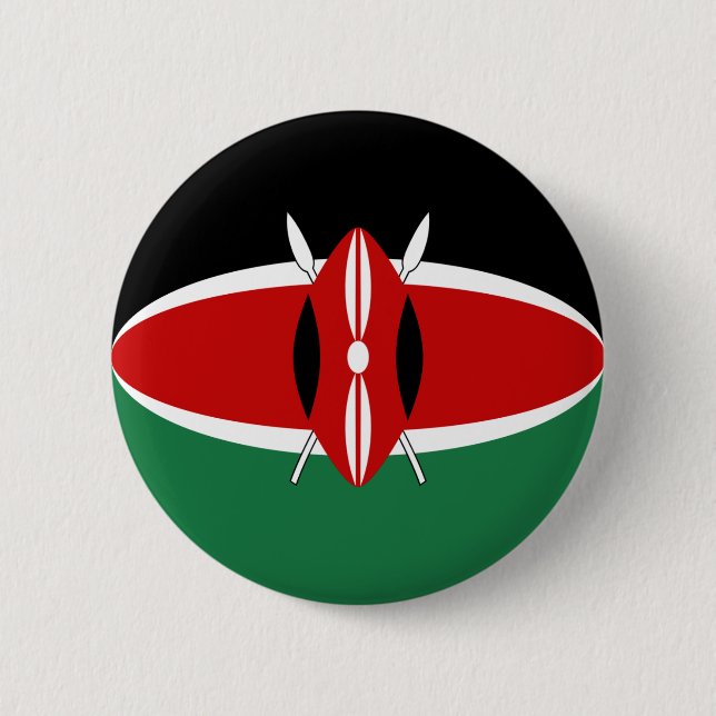 Kenya Fisheye Flag Button (Front)