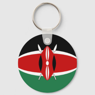 Kenya Fisheye Flag Keychain