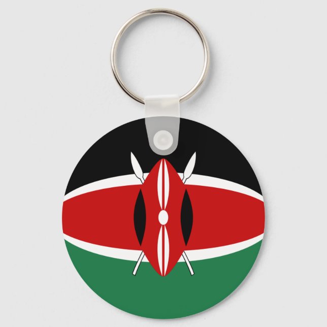 Kenya Fisheye Flag Keychain (Front)