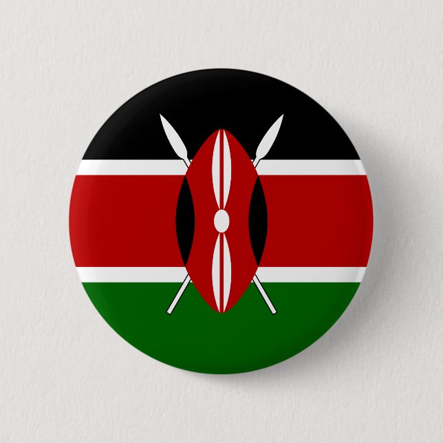 Kenya Flag 6 Cm Round Badge (Front)