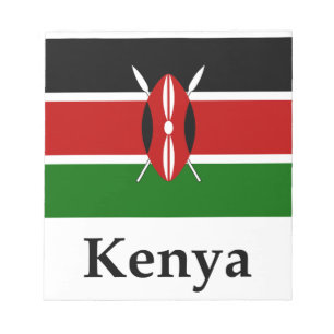 Kenya Flag And Name Notepad