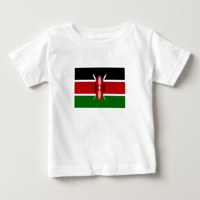 Kenya Flag Baby T-Shirt (Front)