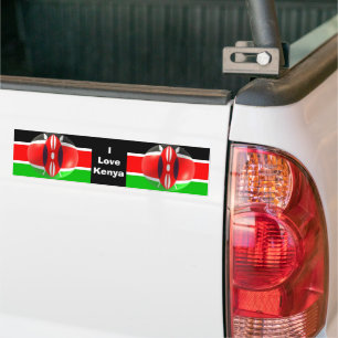 Kenya Flag Bumper Sticker