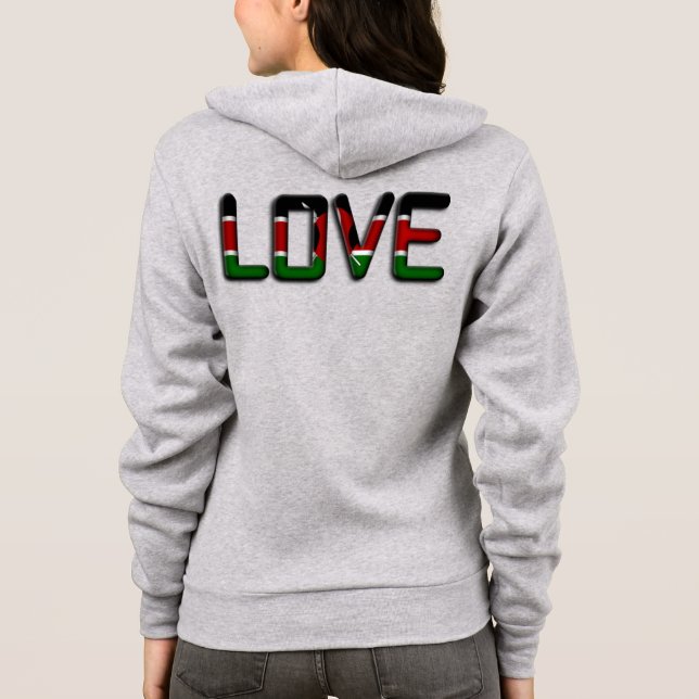 Kenya Flag Casual Athletics Sport Clothing T Hoodie (Back)