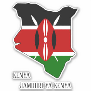 Kenya Flag Charming Patriotic Map