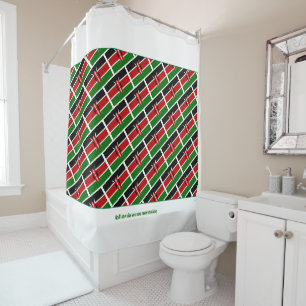 KENYA FLAG Customised Scripture Stylish Kenyan Shower Curtain