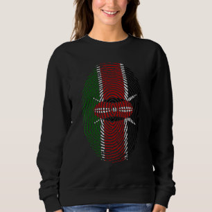 Kenya Flag Dna Fingerprint Men Women Kids 1 Sweatshirt