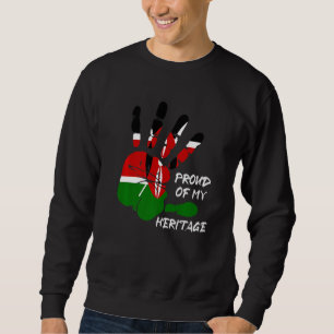Kenya Flag Finger Handprint Africa Kenya Sweatshirt
