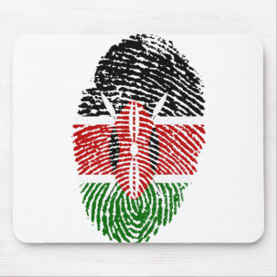 Kenya Flag Fingerprint Country Pride Identity Mouse Pad