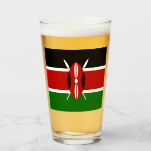 Kenya flag glass