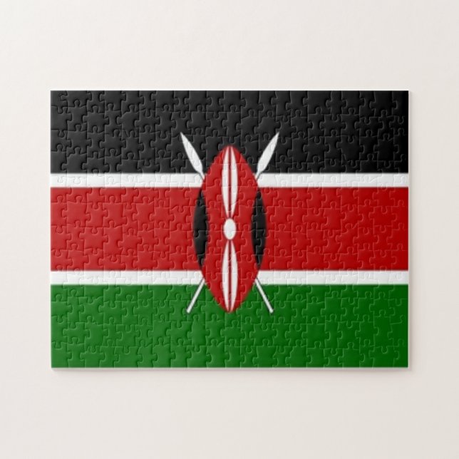 Kenya - Flag - Jigsaw Puzzle (Horizontal)