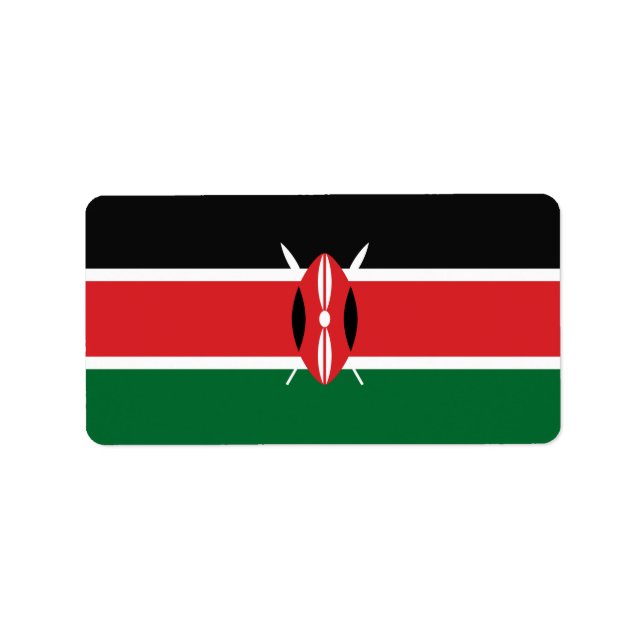 Kenya flag label (Front)