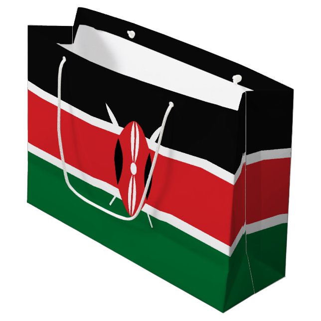 Kenya flag large gift bag (Front Angled)