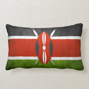 Kenya Flag Lumbar Cushion