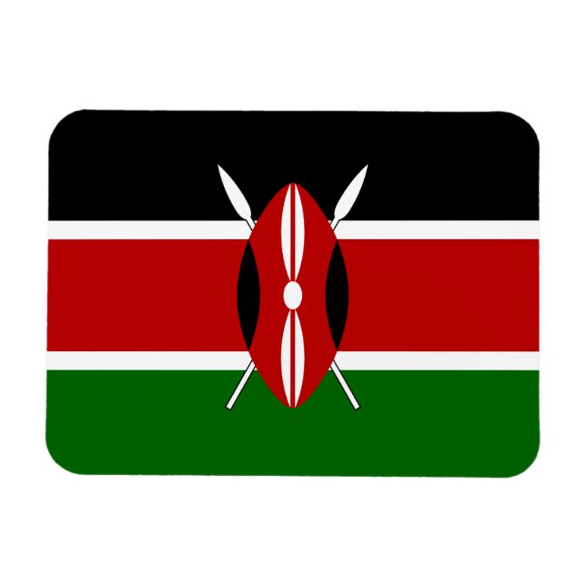 Kenya Flag Magnet (Horizontal)