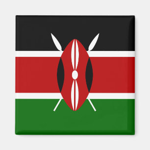 Kenya Flag Magnet Square