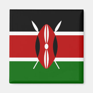 Kenya Flag Magnet Square