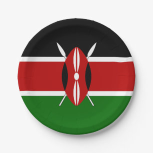 Kenya Flag Paper Plate