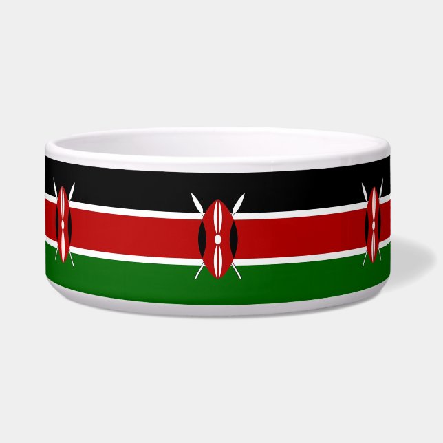 Kenya Flag Pet Bowl (Front)