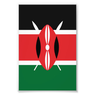 Kenya flag photo print