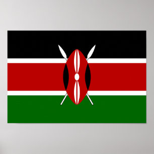 Kenya Flag Poster
