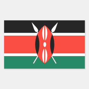 Kenya Flag Rectangular Sticker
