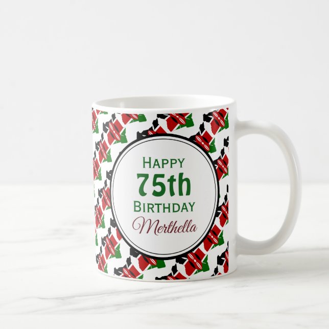 KENYA FLAG Stylish Customised Scripture Birthday Coffee Mug (Right)
