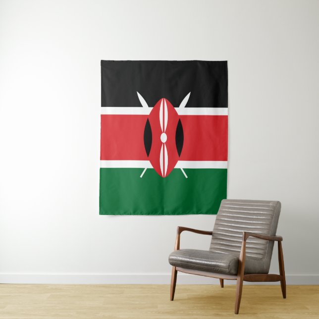 Kenya flag tapestry (In Situ)