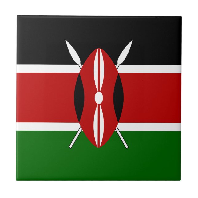 Kenya Flag Tile (Front)