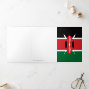 Kenya flag Tri-Fold card