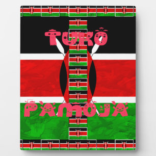 Kenya Flag Tuko Pamoja Plaque