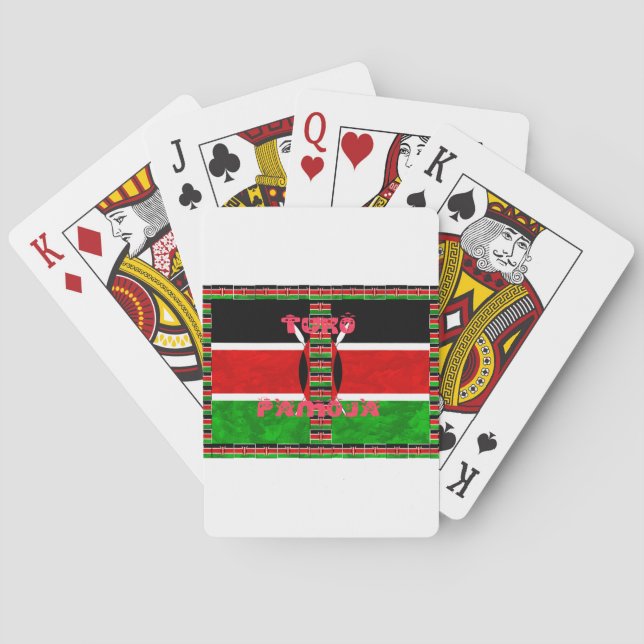 Kenya Flag: Tuko Pamoja - Unity Art Design Playing Cards (Back)