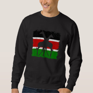 Kenya Flag with Giraffe Sweatshirt