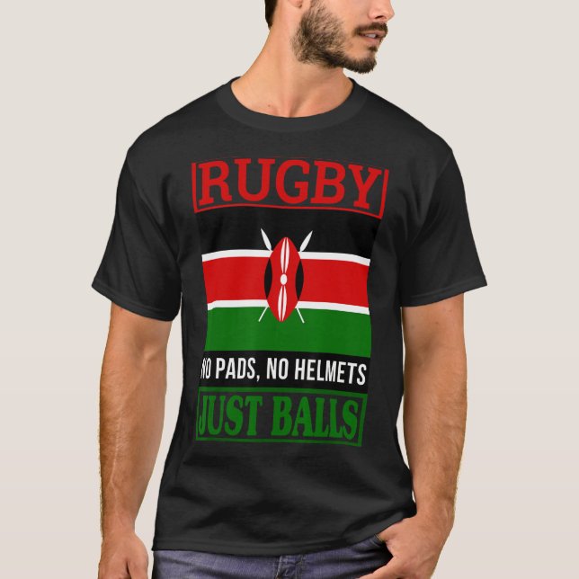 Kenya Funny Rugby T-Shirt (Front)