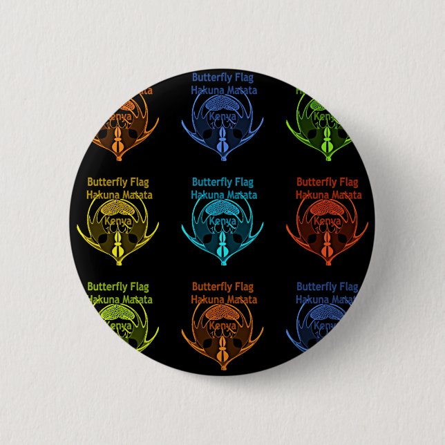 Kenya Hakuna Matata 6 Cm Round Badge (Front)